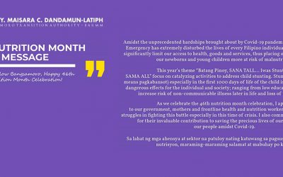 2020 NUTRITION MONTH MESSAGE