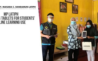 MP LATIPH PROVIDES TABLETS FOR STUDENTS’ ONLINE LEARNING USE