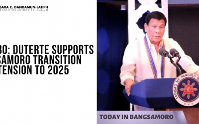 Sinarimbo: Duterte supports Bangsamoro transition extension to 2025