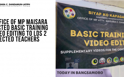 The office of MP Maisara conducted Basic Training on Video Editing to LDS 2 Selected teachers