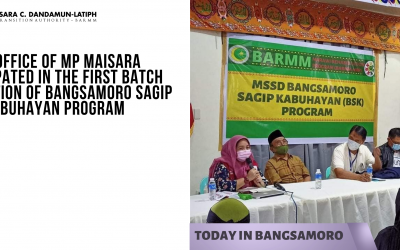 The office of MP Maisara participated in the first batch distribution of Bangsamoro Sagip Kabuhayan Program