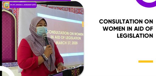 CONSULTATION ON WOMEN IN AID OF LEGISLATION