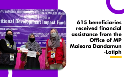 615 beneficiaries received financial assistance from the Office of MP Maisara Dandamun-Latiph