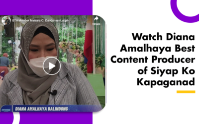 Watch Diana Amalhaya Best Content Producer of Siyap Ko Kapaganad