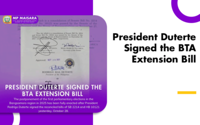 President Duterte Signed the BTA Extension Bill No. 2214