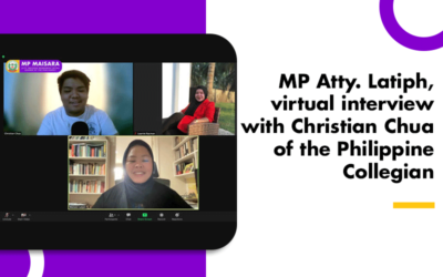 MP Atty. Latiph, virtual interview with Christian Chua of the Philippine Collegian