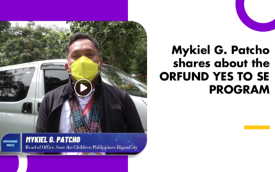 Watch Mykiel G. Patcho shares about the ORFUND YES TO SE PROGRAM