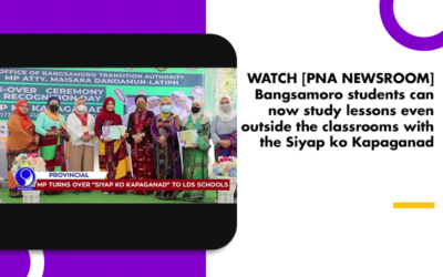 WATCH [PNA NEWSROOM] Bangsamoro students can now study lessons even outside the classrooms with the Siyap ko Kapaganad