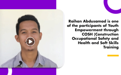 Watch Raihan Abdusamad is one of the participants of Youth Empowerment through COSH