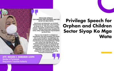 Privilege Speech for Orphan and Children Sector Siyap Ko Mga Wata