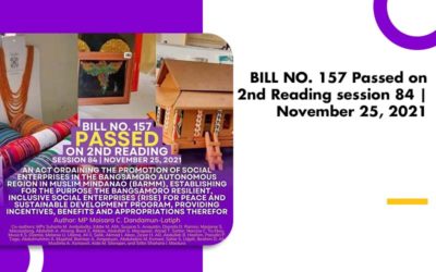 BILL NO. 157 Passed on 2nd Reading session 84 | November 25, 2021