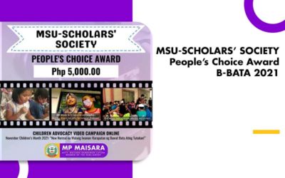 MSU-SCHOLARS’ SOCIETY People’s Choice Award B-BATA 2021