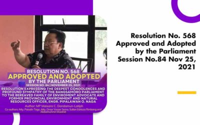 Resolution No. 568 Approved and Adopted by the Parliament Session No.84 Nov 25, 2021