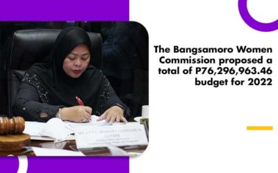 The Bangsamoro Women Commission proposed a total of P76,296,963.46 budget for 2022