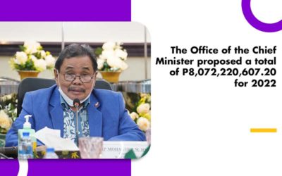 The Office of the Chief Minister proposed a total of P8,072,220,607.20 for 2022