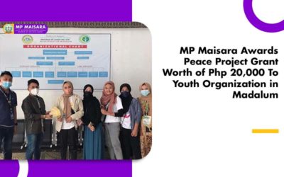 MP Maisara Awards Peace Project Grant Worth of Php 20,000 To Youth Organization in Madalum