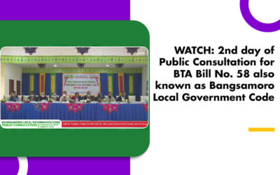 WATCH: 2nd day of Public Consultation for BTA Bill No. 58 also known as Bangsamoro Local Government Code