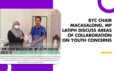 BYC CHAIR MACASALONG, MP LATIPH DISCUSS AREAS OF COLLABORATION ON YOUTH CONCERNS