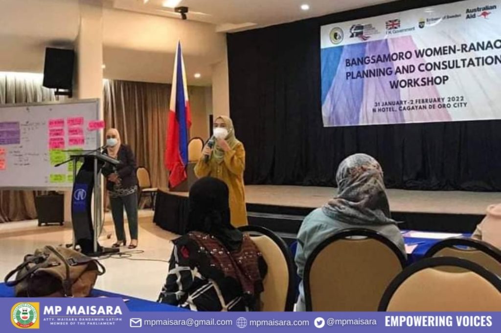 Bangsamoro Women Ranao Planning And Consultation Workshop Mp Maisara Dandamun Latiph 9249