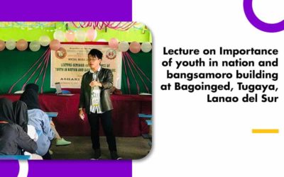 Lecture on Importance of youth in nation and bangsamoro building at Bagoinged, Tugaya, Lanao del Sur