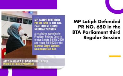 MP Latiph Defended PR NO. 650 in the BTA Parliament third Regular Session