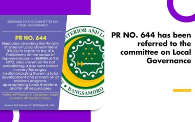 PR NO. 644 has been referred to the committee on Local Governance