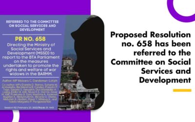 Proposed Resolution no. 658 has been referred to the Committee on Social Services and Development