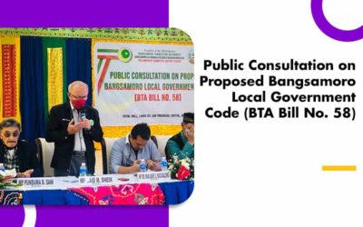 Public Consultation on Proposed Bangsamoro Local Government Code (BTA Bill No. 58)