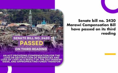 Senate bill no. 2420 Marawi Compensation Bill have passed on its third reading