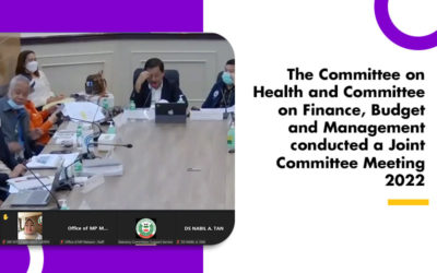 The Committee on Health and Committee on Finance, Budget and Management conducted a Joint Committee Meeting 2022