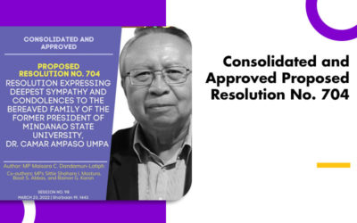 Consolidated and Approved Proposed Resolution No. 704