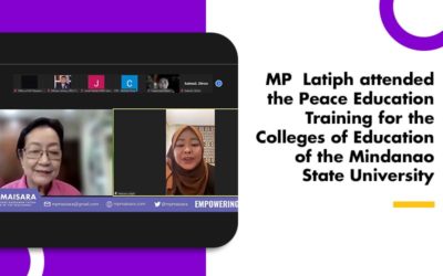 MP  Latiph attended the Peace Education Training for the Colleges of Education of the Mindanao State University