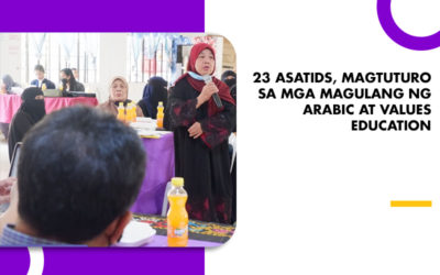 23 ASATIDS, MAGTUTURO SA MGA MAGULANG NG ARABIC AT VALUES EDUCATION