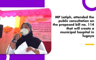 MP Latiph, attended the public consultation on the proposed bill no. 114 that will create a municipal hospital in Tugaya