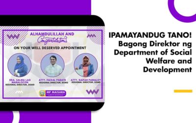 IPAMAYANDUG TANO! Bagong Direktor ng Department of Social Welfare and Development