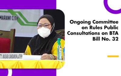 Ongoing Committee on Rules Public Consultations on BTA Bill No. 32