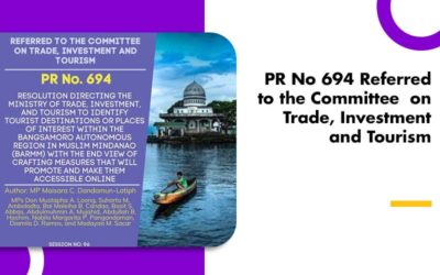 PR No 694 Referred to the Committee  on Trade, Investment and Tourism