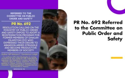 PR No. 692 Referred to the Committee on Public Order and Safety