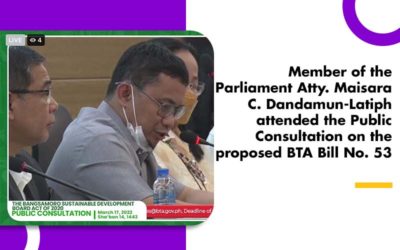 MP Latiph attended the Public Consultation on the proposed BTA Bill No. 53