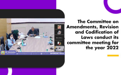 The Committee on Amendments, Revision and Codification of Laws conduct its committee meeting for the year 2022