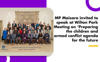 MP Maisara invited to speak at Wilton Park Meeting on ‘Preparing the children and armed conflict agenda for the future