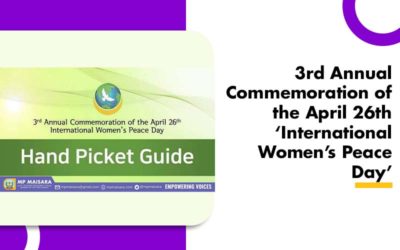 3rd Annual Commemoration ‘International Women’s Peace Day’