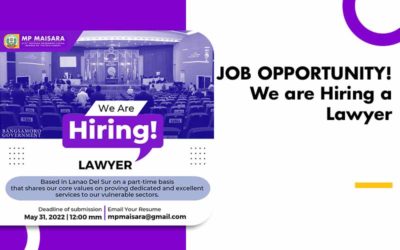 JOB OPPORTUNITY We are Hiring a Lawyer