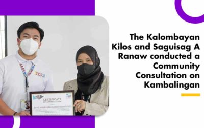 The Kalombayan Kilos and Saguisag A Ranaw conducted a Community Consultation on Kambalingan