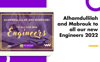 Alhamdullilah and Mabrouk to all our new Engineers 2022