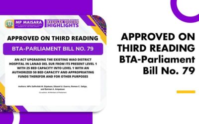 APPROVED ON THIRD READING BTA-Parliament Bill No. 79