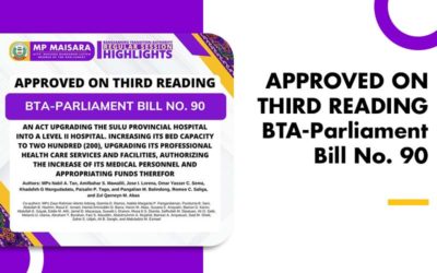 APPROVED ON THIRD READING BTA-Parliament Bill No. 90