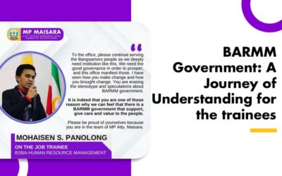 BARMM Government: A Journey of Understanding for the trainees