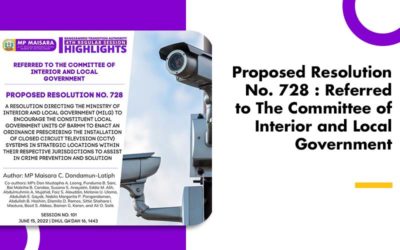 Proposed Resolution No. 728 : Referred to The Committee of Interior and Local Government