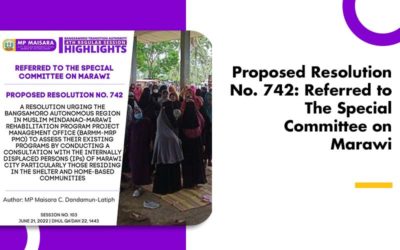 Proposed Resolution No. 742: Referred to The Special Committee on Marawi